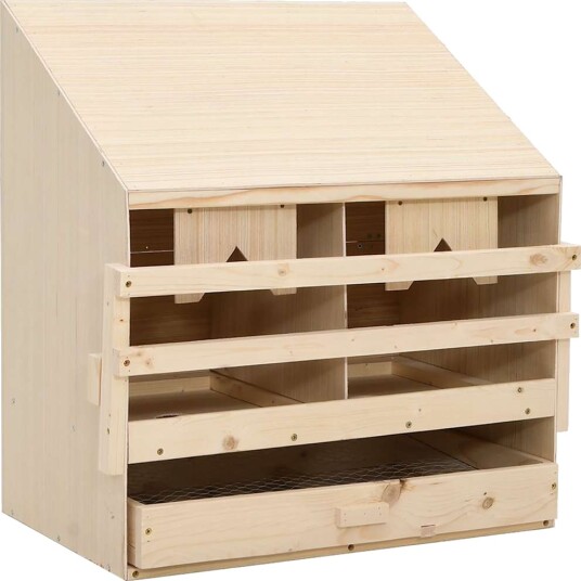 vidaXL Hekkeboks 2 rom 63x40x65 cm heltre furu