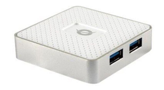 Conceptronics Conceptronic HUBBIES03W - Version 1 - hub - 4 ports USB-hub - 4 porter - Hvit