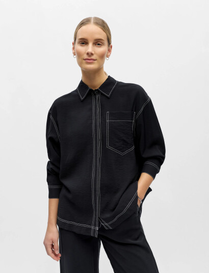Object Objjacira Lo L/S Shirt Div Black 34 Object Objjacira Lo L/S Shirt Div Black 34