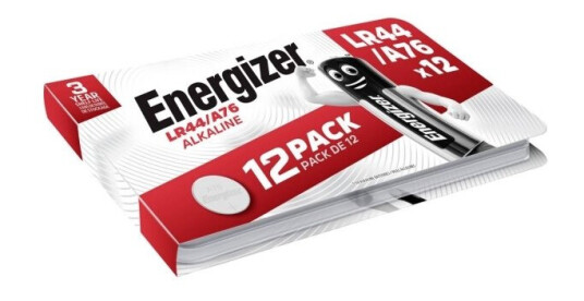 Knapcellebatteri Energizer� Alkaline Lr44/A76 Pakke Med 12 Stk.