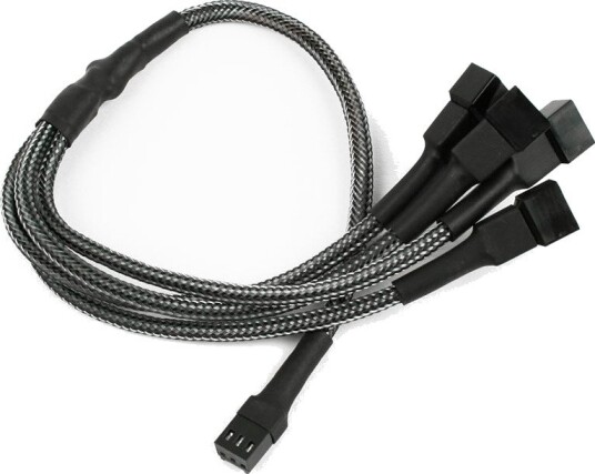 Nanoxia vifte-splitterkabel 30cm 3-pin til 4x 3-pin Grå Nanoxia