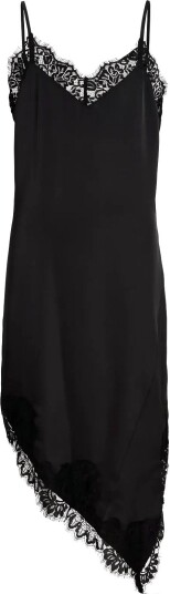 JJXX Kids Jxvima Satin Sl Lace Mix Dress Wvn Grl   BLACK   152