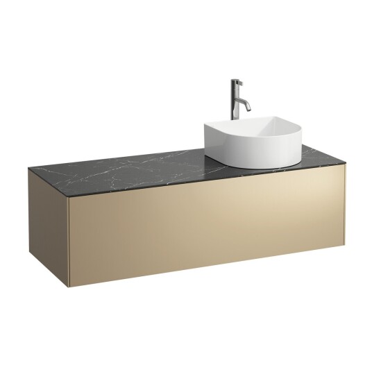 Laufen Sonar Servantskap med 1 skuff 1175x455 mm m/topp Gull/Nero Marquina
