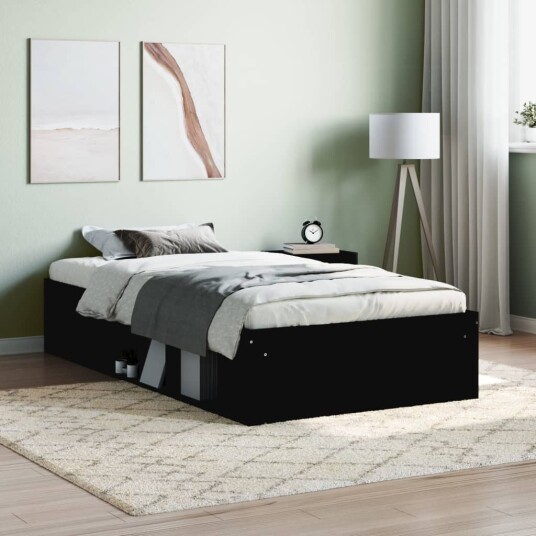 vidaXL Sengeramme svart 90x200 cm 8721012157811