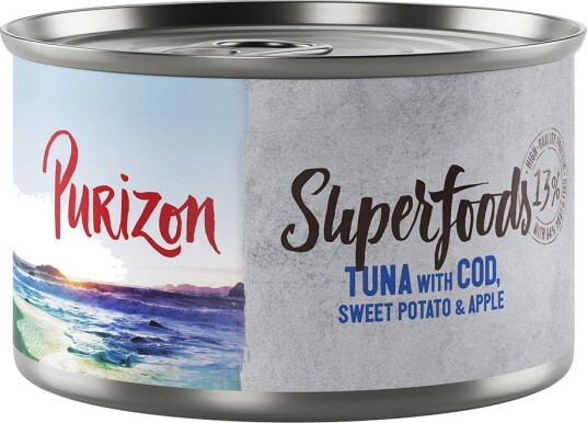 Purizon Våtfôr Superfoods Tunfisk Med Torsk Søtpotet Og Eple 6 X 140 G Purizon Våtfôr Superfoods Tunfisk Med Torsk Søtpotet Og Eple 6 X 140 G