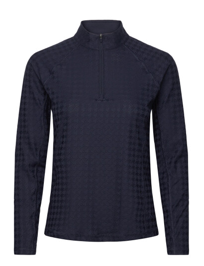 PUMA Golf W Houndstooth 1/4 Zip - Black - S