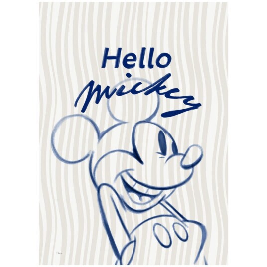 Poster & Frame Disney Hello Mickey Blue