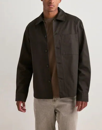 Selected Men Slmotto Tate Heavy Twill Overshirt Overshirts Brun