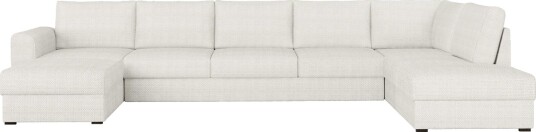 Taberk Sofa med Sjeselong og Divan 5 seter   Hvit