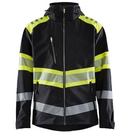 Blåkläder 449425139933L Softshelljakke svart/varselgul Str . L