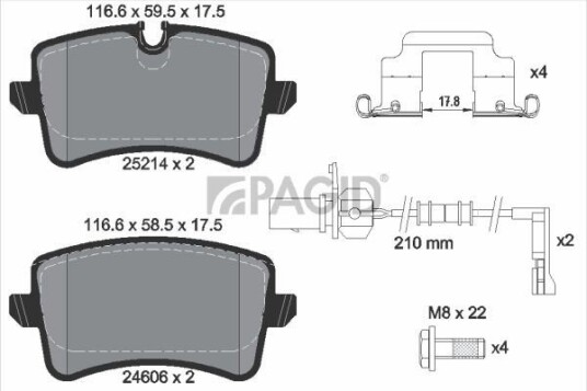 PAGID T2090N Bremseklosser PAGID T2090N Bremseklosser