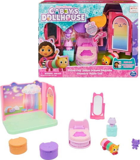 Gabby's Dollhouse Deluxe Soveromsfigurer med Møbler for Barn 3+ år Gabby's Dollhouse Deluxe Soveromsfigurer med Møbler for Barn 3+ år