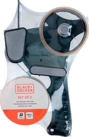 BLACK+DECKER Teipdispenser Med 2 × 15 m Teip (48 mm)