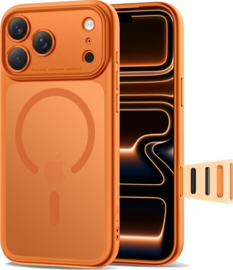 Tech-Protect Magpeak MagSafe Etui til iPhone 17 Pro - Matte Oransje Tech-Protect Magpeak MagSafe Etui til iPhone 17 Pro - Matte Oransje
