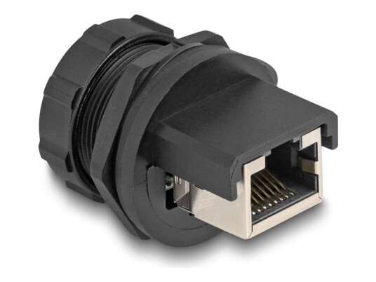 Delock - Nettverkkopler - Rj-45 (Hunn) Til Rj-45 (Hunn) Vernehette - Cat 6A - Svart