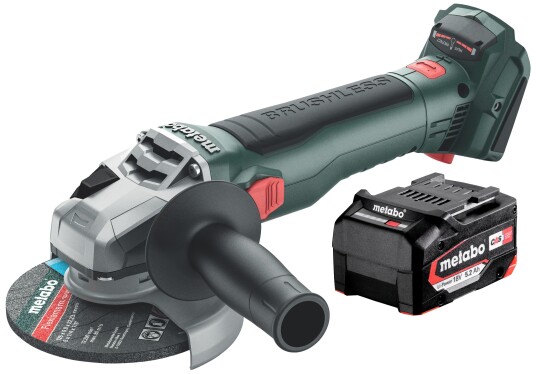 Metabo Sampak: w 18 Lt Bl 11-125 Batteridrevet Vinkelsliper 18 v + Batteri 18 v/5,2 ah