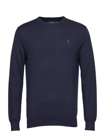 Polo Ralph Lauren Slim Fit Cotton Sweater   Navy   M