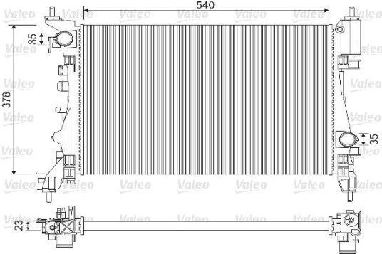 Radiator, motorkjøling VALEO 733114