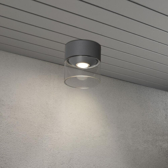 Konstsmide Varese taklampe utendørs IP54 6W - Antrasitt grå