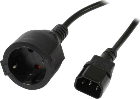 SYNERGY Netzkabel 220V Kaltgeräte C14(Stecker)->Schutzkontakt CEE7(Buchse), 1,8m, Synergy 21,