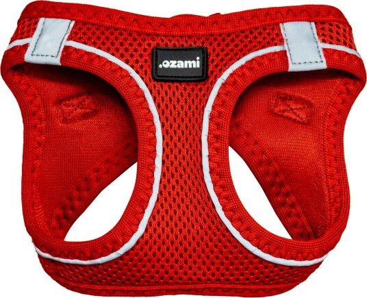 Ozami Hundesele Air-Mesh Rød - Polstret og Reflekterende