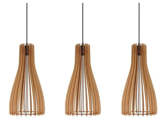 Envostar Furn 3 Pendel Black/Wood Envostar Furn 3 Pendel Black/Wood