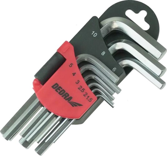 Dedra Unbrakosett 06F200 1,5-10 mm, 9 Deler, CrV (Kort)