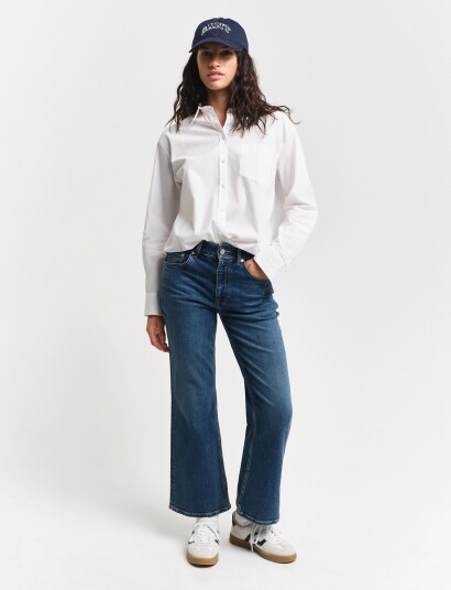 GANT Cropped Kick Flare Denim   Blue   31