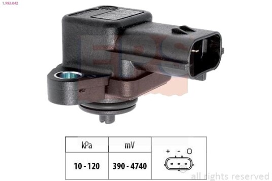 Lufttrykksensor, høydetilpasning EPS 1.993.058