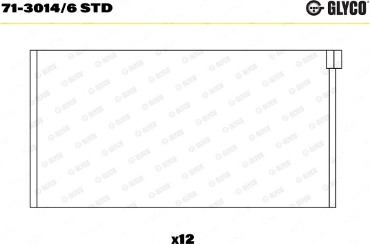 Stempelstanglager GLYCO 71-3014/6 STD