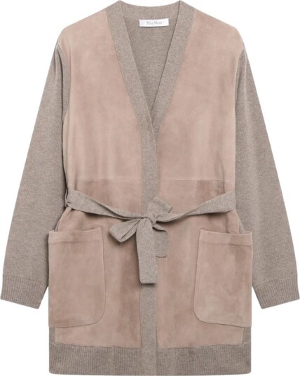 Max Mara Dame Strikkevarer Beige S,