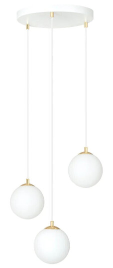 Emibig Royal takpendel 3-lys - Hvit/Opal/Gullfarget Emibig Royal takpendel 3-lys - Hvit/Opal/Gullfarget