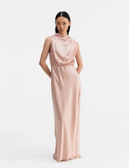 Ahlvar Gallery Lima Satin Dress Pink M Ahlvar Gallery Lima Satin Dress Pink M