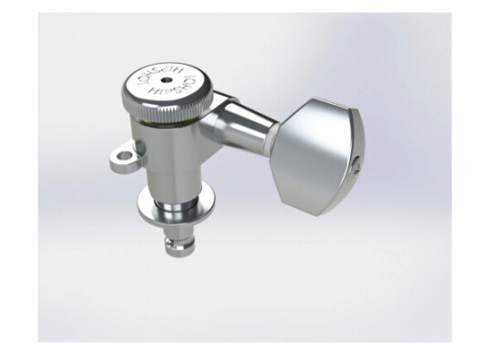 Hipshot Grip-Lock Closed Guitar Tuning Machine - Bass Side Left - Chrome