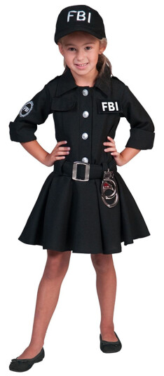 ESPA FBI Agent Kjole Barn Karnevalkostyme Large