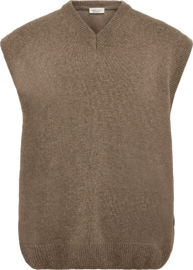 Casual Friday Cftomas Lambswool Knit Vest - Brown - S