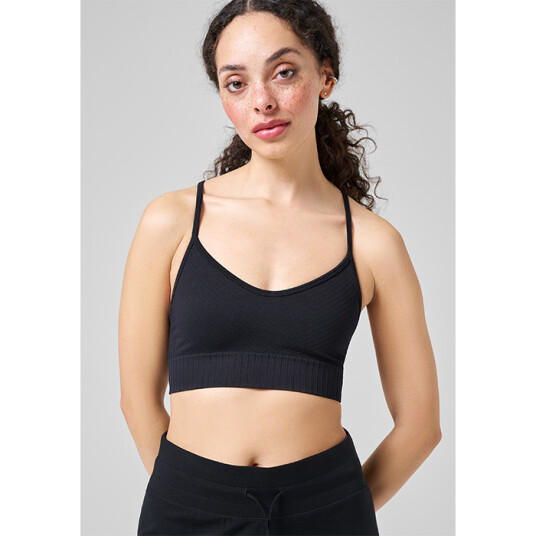 Seamless Graphical Rib Sports Top, Black Svart Small Seamless Graphical Rib Sports Top, Black Svart Small