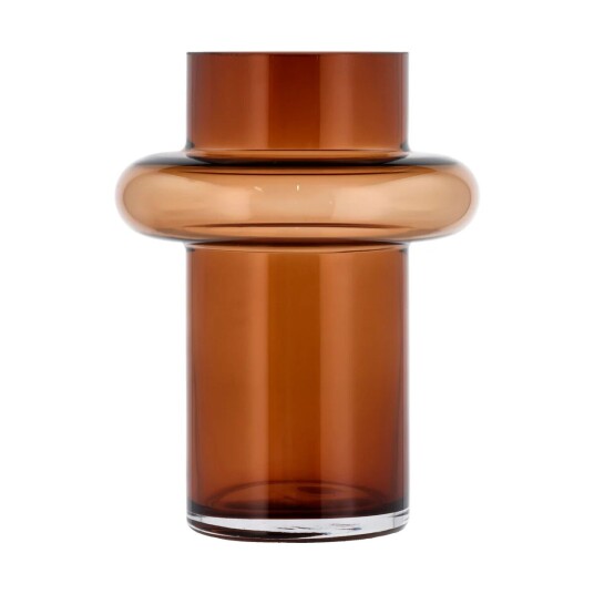 Lyngby Glas Tube glassvase 20 cm Amber