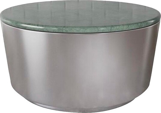 AC Design Furniture   Cangas rundt salongbord plate polert marmor søylefot Ø80x41. 5 cm   Grønn