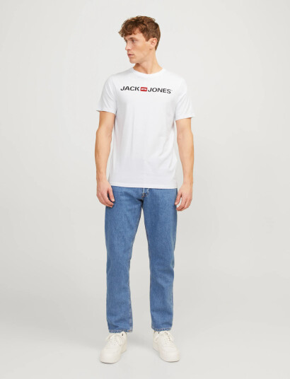 Jack & Jones Jjecorp Logo Tee Ss Crew Neck 3Pkmp Noos - White - XXL