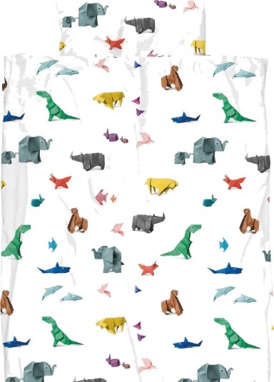 Snurk Sengetøy Voksen Origami Zoo Snurk Voksen Sengetøy Voksen Hvit
