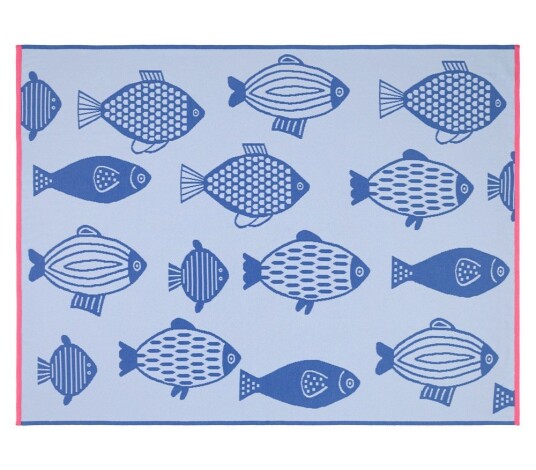 Organisk bomullsteppe 100 x 135 cm. FISK