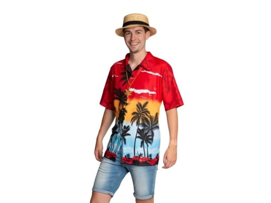 Partychimp Hawaii Skjorte Rødt Paradis