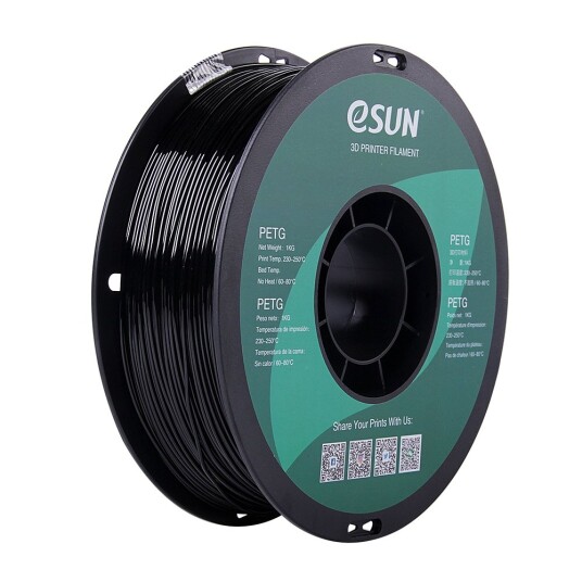 eSUN PETG 1.75mm 1kg - Solid Black