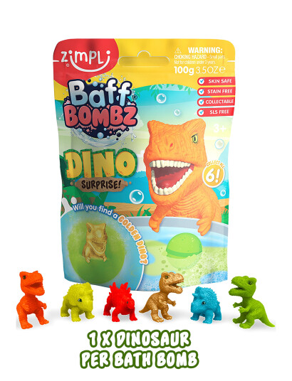 Simba Toys Zimpli Kids Badbomb Med Samlarfigur Dinosaurie Multi/patterned ONE SIZE