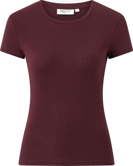 Gina Tricot   T skjorte Perfect Tight Tee   Brun