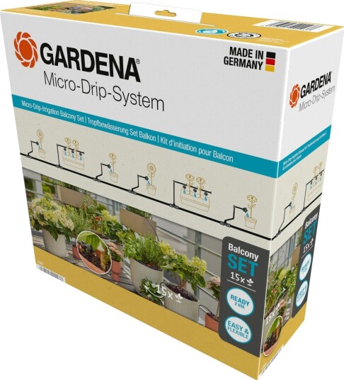 Gardena Micro-Drip vanning Balkongsett (15 planter) Gardena Micro-Drip vanning Balkongsett (15 planter)