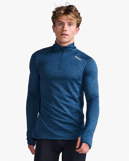 2XU Ignition 1/4 Zip Moonlight Silver Reflective - M
