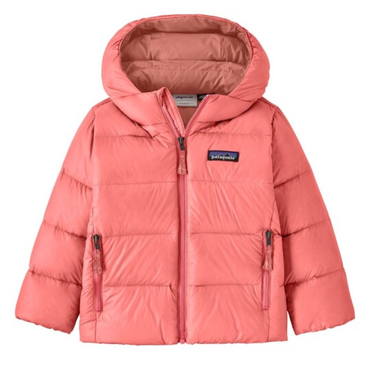 Patagonia   Baby Hi Loft Down Sweater Hoody Sparkle Pink   12 18 mnd | Barn