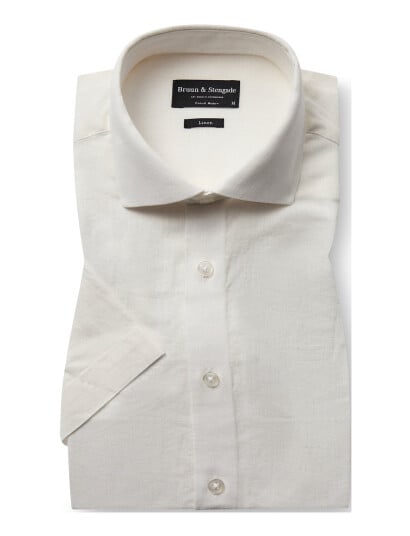 Bruun & Stengade Bs Hauger Casual Modern Fit Shirt - White - M